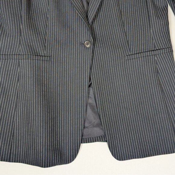 Banana Republic Long & Lean Pinstripe Blazer Womens Size 12 Academia Business - Picture 6 of 11
